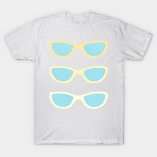 Blue and yellow retro sunglasses T-Shirt